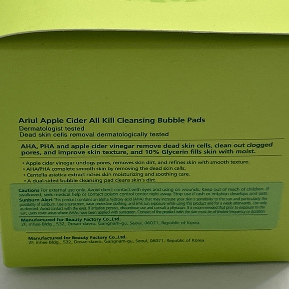 🍀 Ariul 🍀 Apple Cider Cleansing Bubble Pads Beauty Skin Face Korea 🍀 2026 - Picture 4 of 4